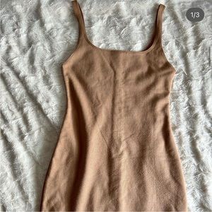 Nude body-con dress